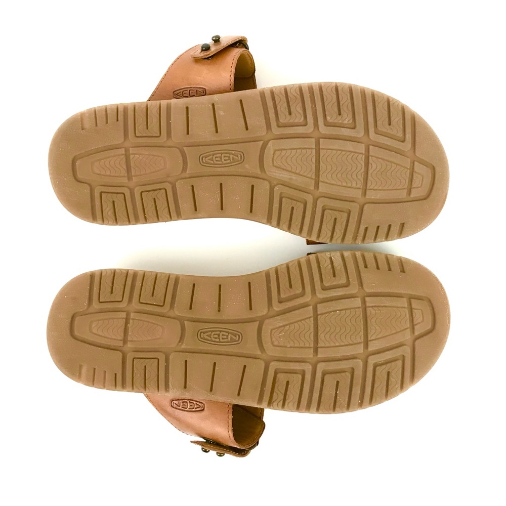 Keen Women’s Lana Double Strap Tan Leather Slide Sandals Size 9 - Picture 9 of 16